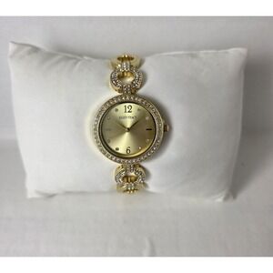 Original Ellen Tracy Womens crystal Studded gold plated beautiful rare New